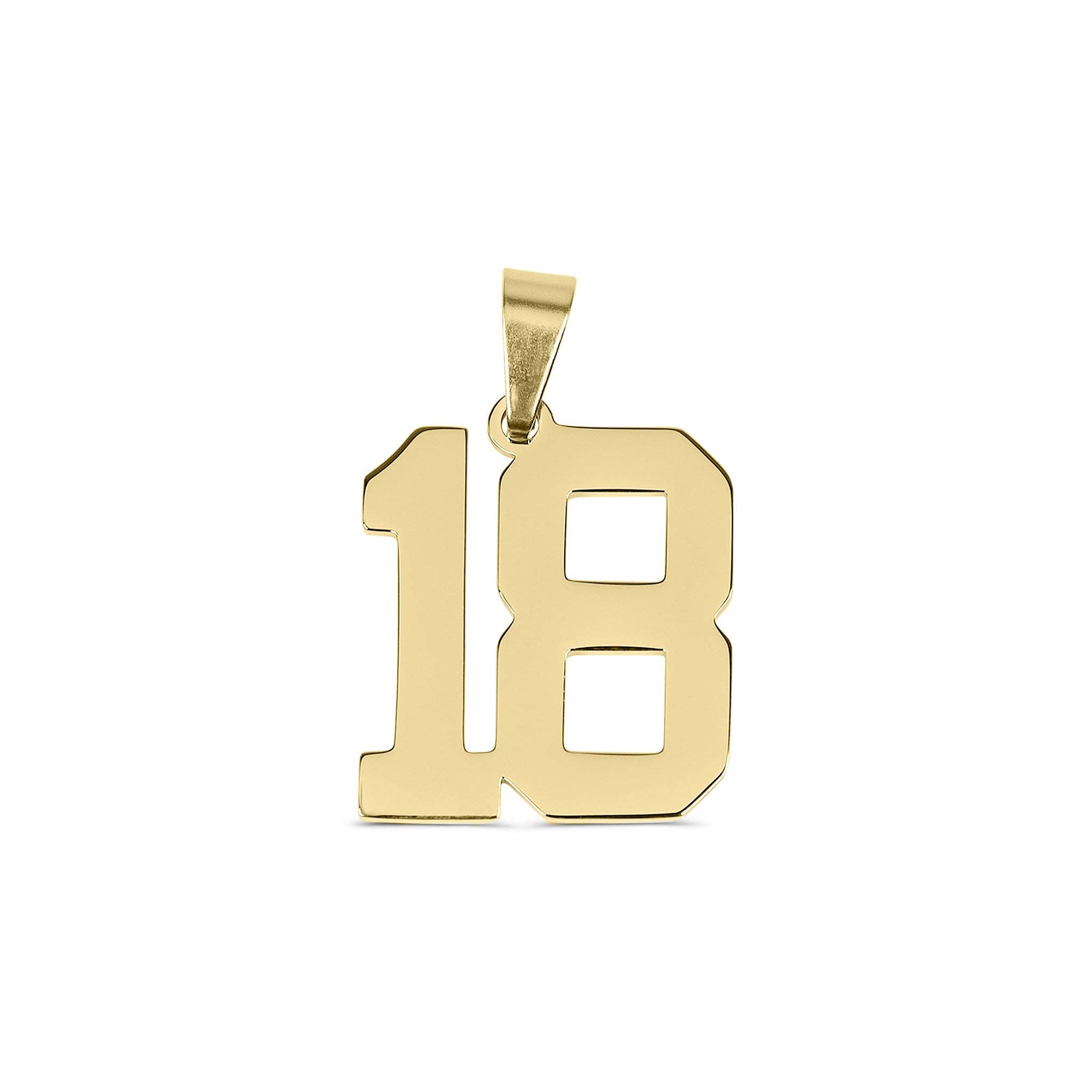 WJW – wholesale Individual charm/pendant – 18K Gold Sport Number Pendant18