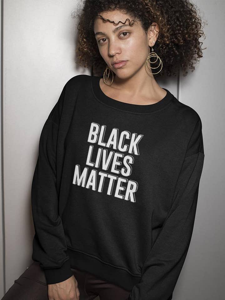 Blm Slogan Sweatshirt Womens GoatDeals Designs for wholesale by SmartPrintsInk