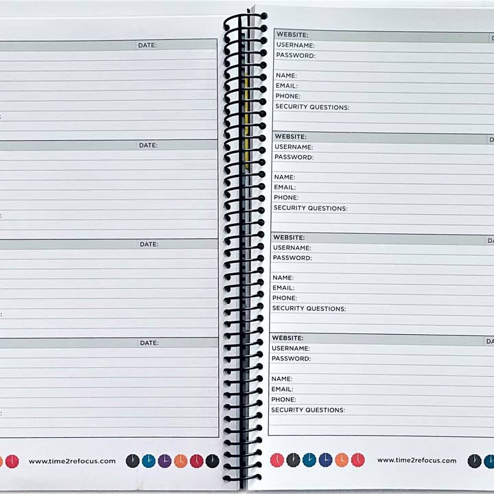 RE-FOCUS THE CREATIVE OFFICE - Wholesale Address Book - Gift item Exec. Password Keeper Book Faux-Leather Cover9