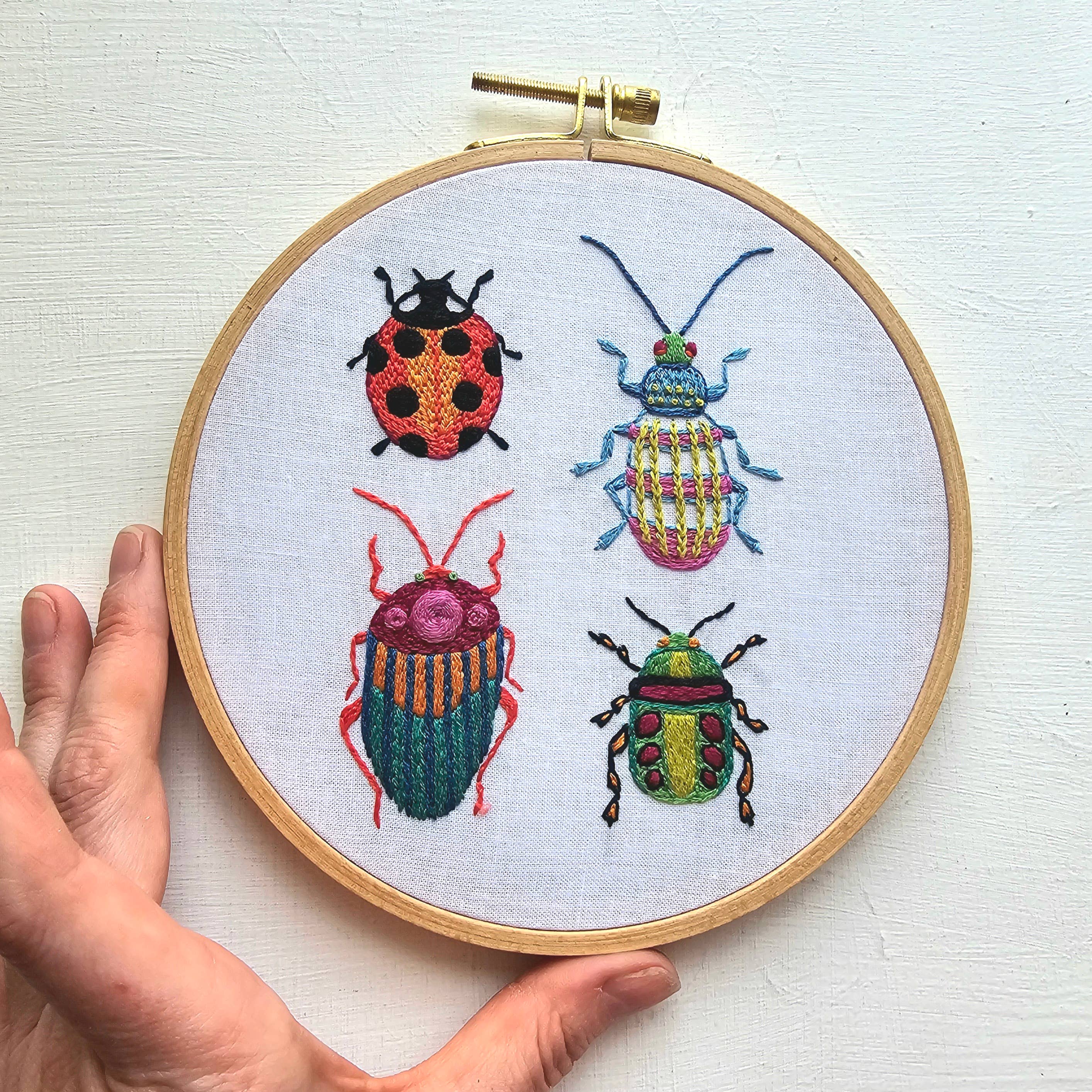 Jessica Long Embroidery - Wholesale Embroidery/Cross Stitch Supplies - Beetle Collection Embroidery Kit4