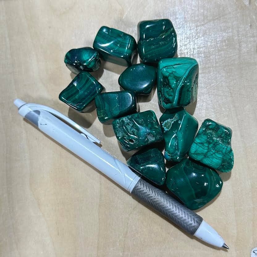 The Crystal Tabby - Wholesale Spiritual Stone/Crystal - Malachite Freeform Tumbled Bag .5 lb2