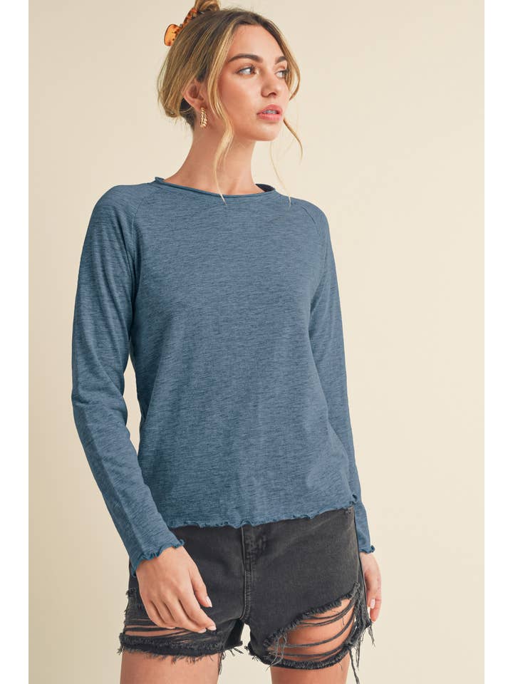 AEMI + CO - Wholesale T-Shirt - Women's - 8288DN Gwen Baby Long Sleeve Top32