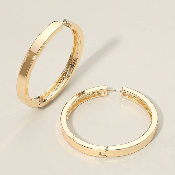 Sensibling Corp. - Wholesale Hoop Earrings - Gold Dipped Sleek Huggie Hoop Earrings