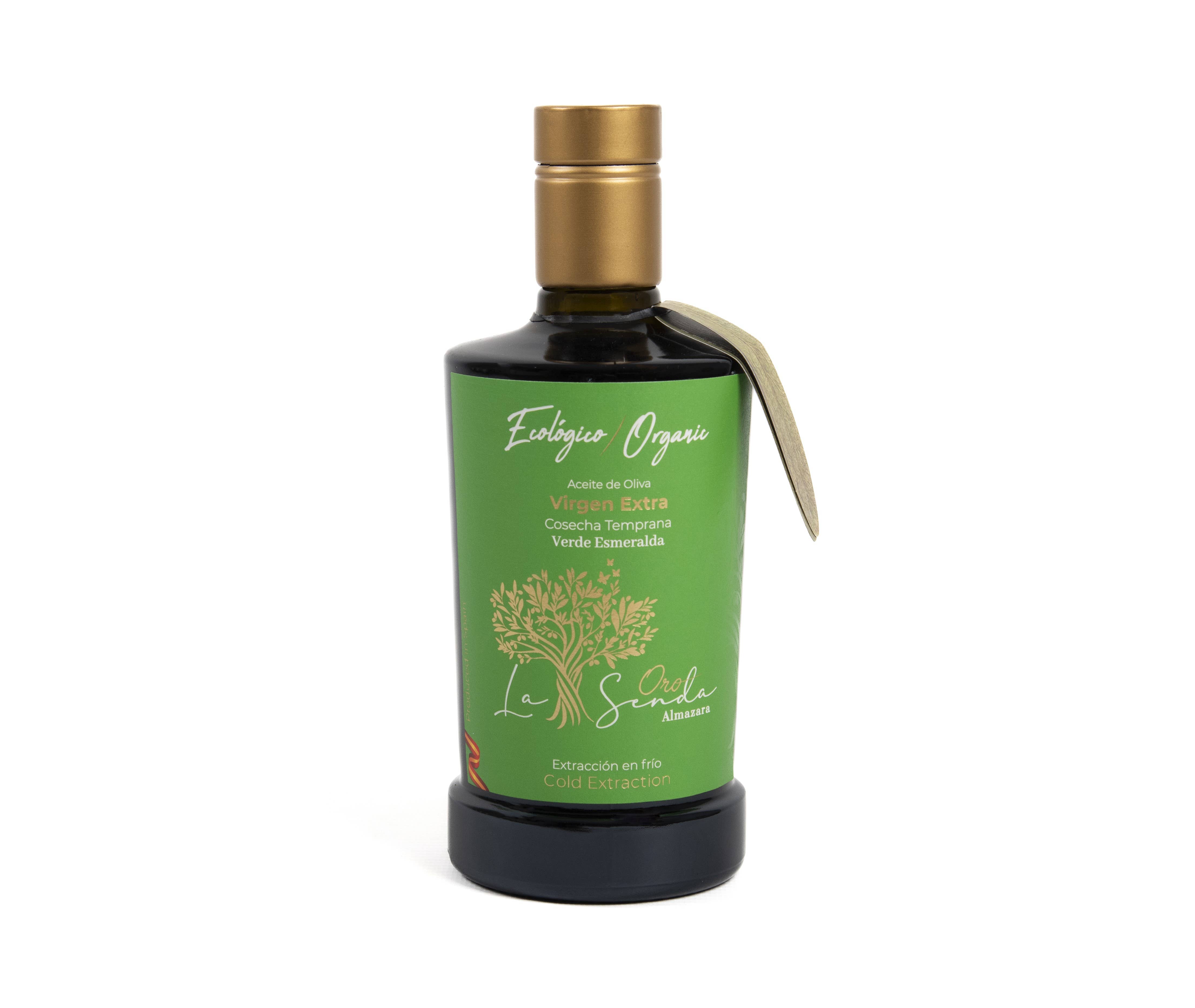 ORO LA SENDA ALMAZARA - Wholesale Olive Oil - ORGANIC EVOO ORO LA SENDA - GREEN YOUNG 500ml E. EARLY