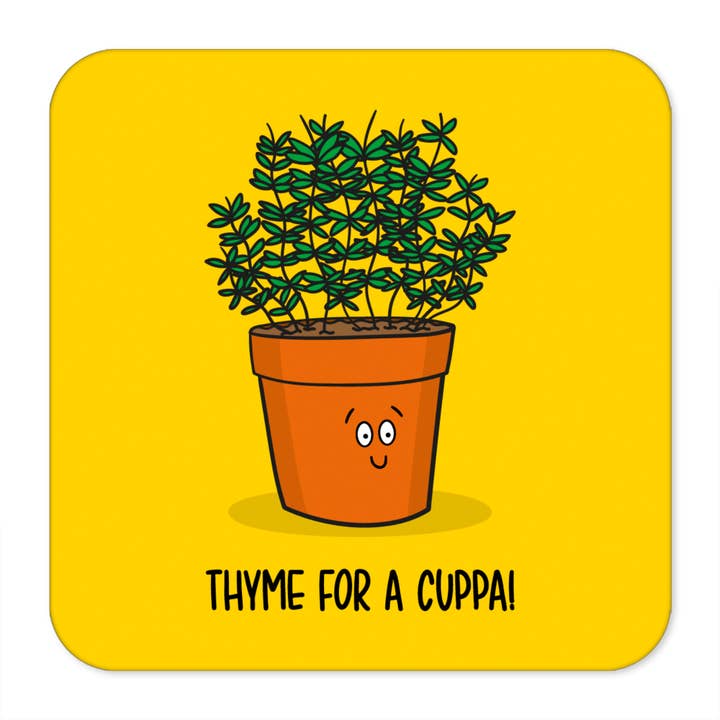 Thymian für einen Cuppa Pun Untersetzer für den Großhandel von TeePee Creations