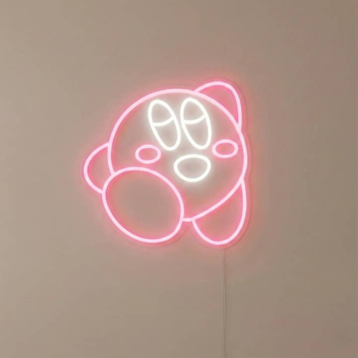 Placa Neon Fofa de Anime – Luz Neon LED Inspirada no Kirby para Quarto de Crianças e Setup de Jogos por atacado de CityNeon