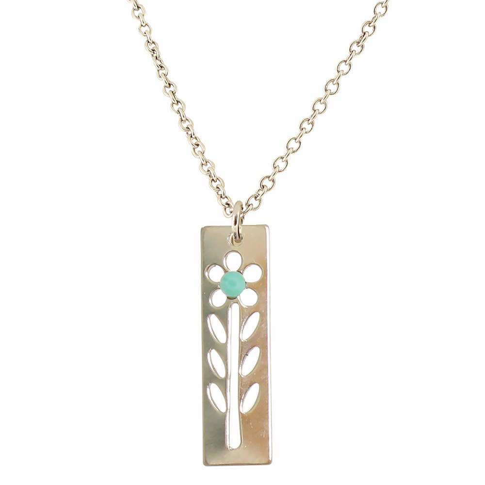 Baked Beads - Vente Colliers à pendentif - Collier Fleur en Cristal Gravé3