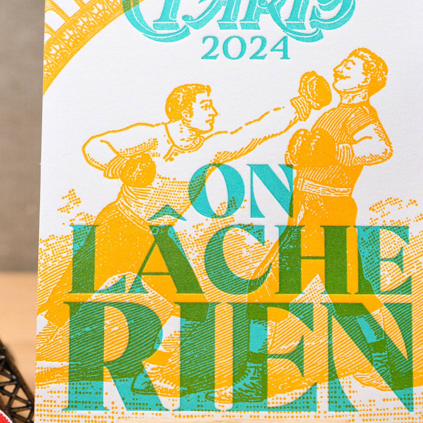 L'Atelier Letterpress - Vendita all'ingrosso Biglietti di auguri generici - Letterpress Card Commitment (Boxe) Paris 2024 OG3