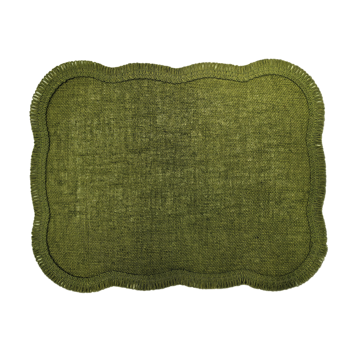 Opjet Paris – Großhandel Platzdeckchen – Set rechteckiger Tisch Jute grün klein 35x45cm0