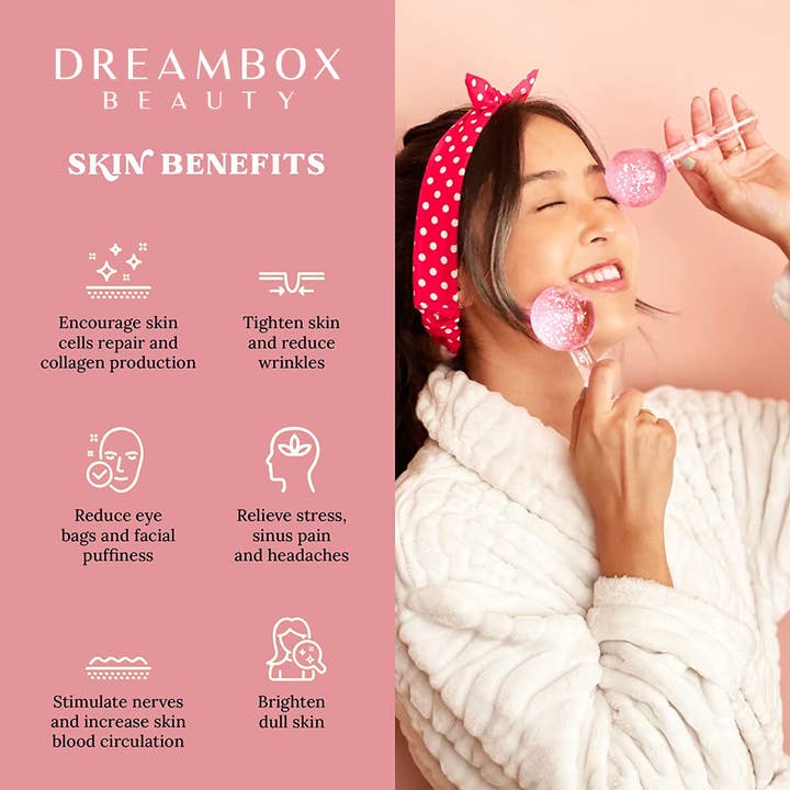 Dreambox Beauty - Vente Rouleau beauté/visage - Glow Globes - Rouleau de glace pour le visage11