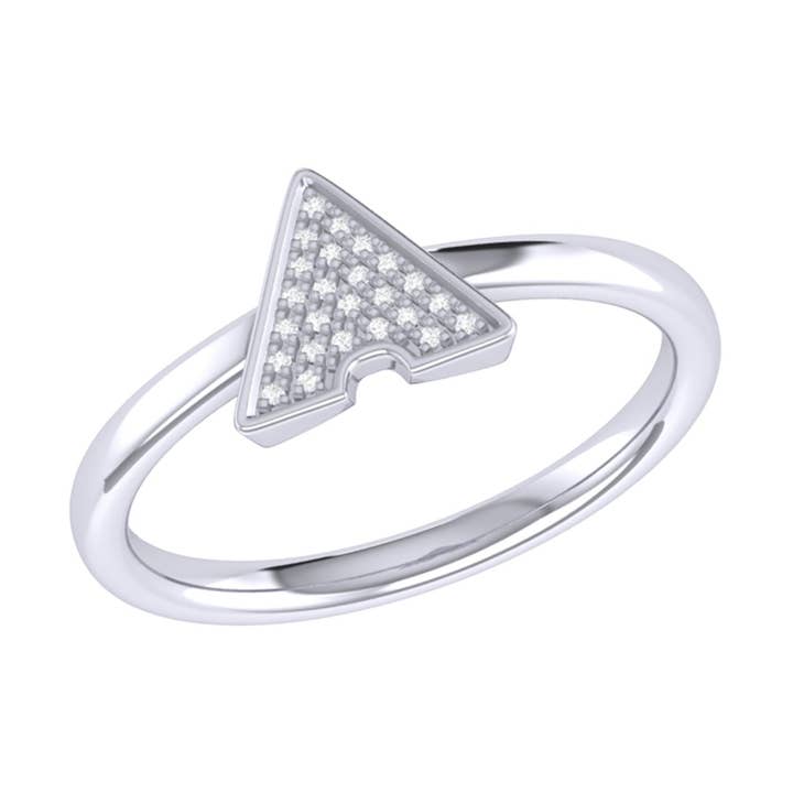 Wolkenkratzer Dreieck Diamantring aus Sterlingsilber für den Großhandel von LuvMyJewelry (LMJ)