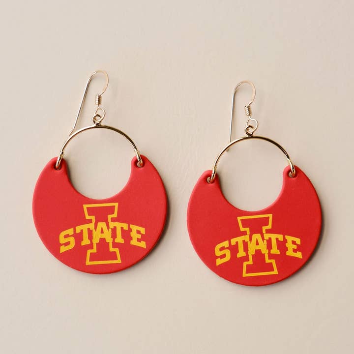 Ciclone Cardeal Universidade Estadual de Iowa Ninas por atacado de Nickel and Suede