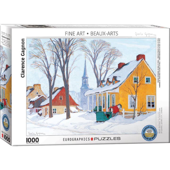 Matin d'hiver à Baie-St-Paul pour la vente par Eurographics Puzzles USA