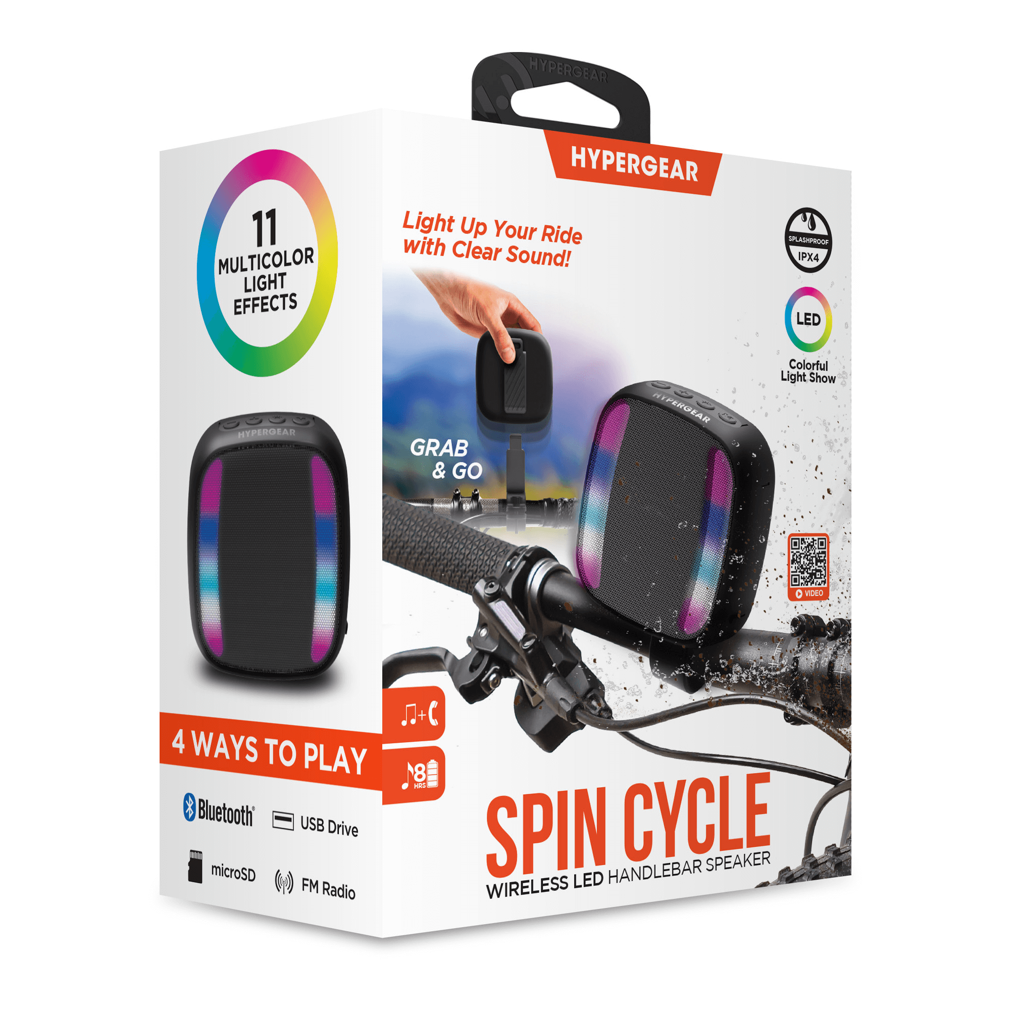 JupiterGear Home - Wholesale Speakers - HyperGear Spin Cycle LED Wireless Bike Speaker9