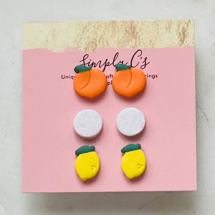 Fruit Stud Pack - Oorbellen van polymeerklei voor wholesale door Simply C's