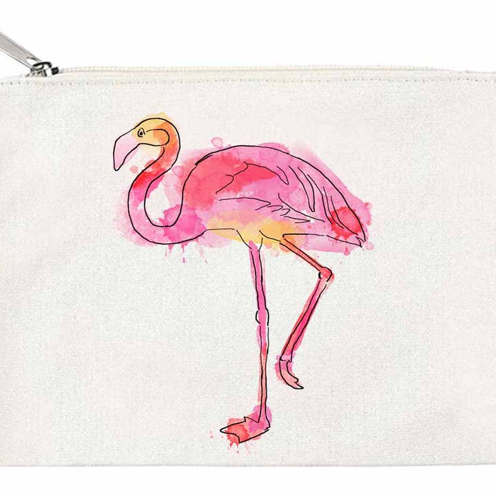 Astuccio con cerniera con fenicottero per la vendita all'ingrosso da parte di M Design Studio Gifts