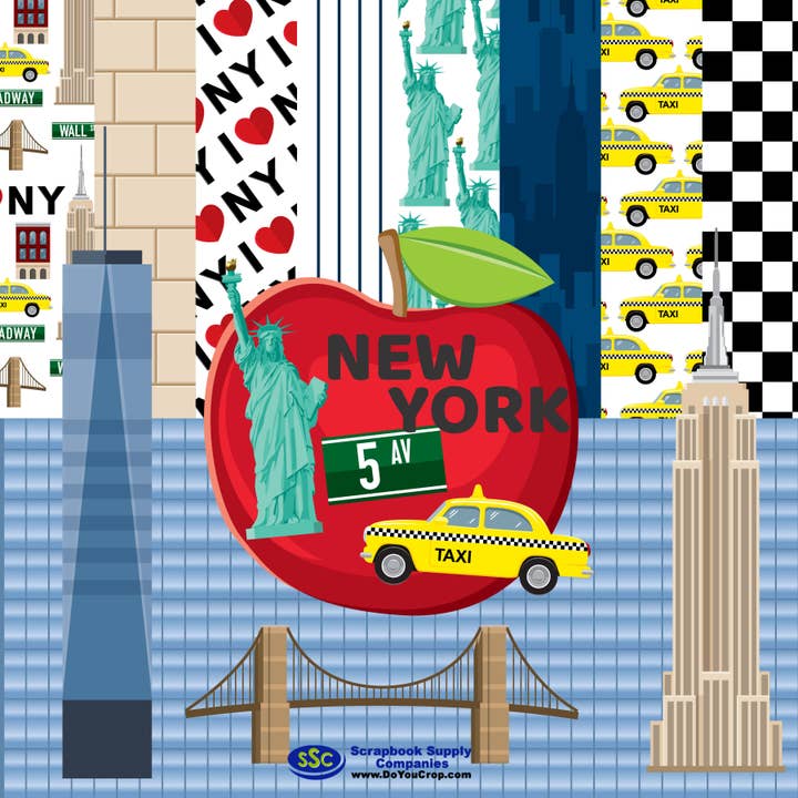 SSC Wholesale - Wholesale Scrapbook - New York 12x12 Scrapbook Kit - 3 Kits