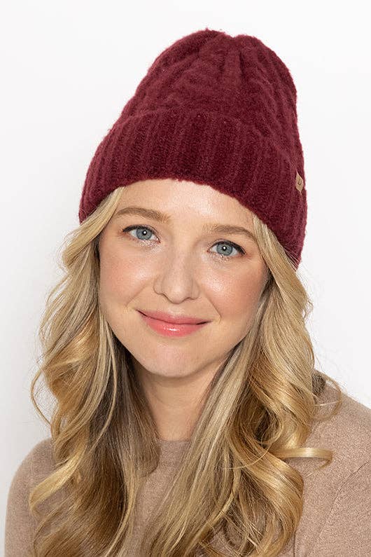 Do Everything In Love® - Wholesale Beanie - Women's - Cable Knit Cuff Beanie2