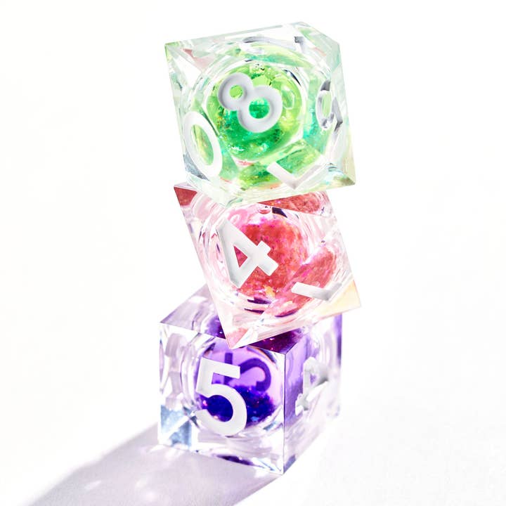 Dispel Dice - Wholesale Dice - Chromatic Orb 7-Piece Liquid Core Dice Set3