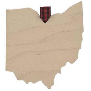 Adorno navideño en blanco de Ohio para venta al por mayor de Woodlander Workshop