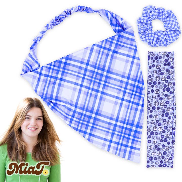 Bandana Headband, Wide Headband, Scrunchie - Mia Talerico for wholesale by Frog Sac