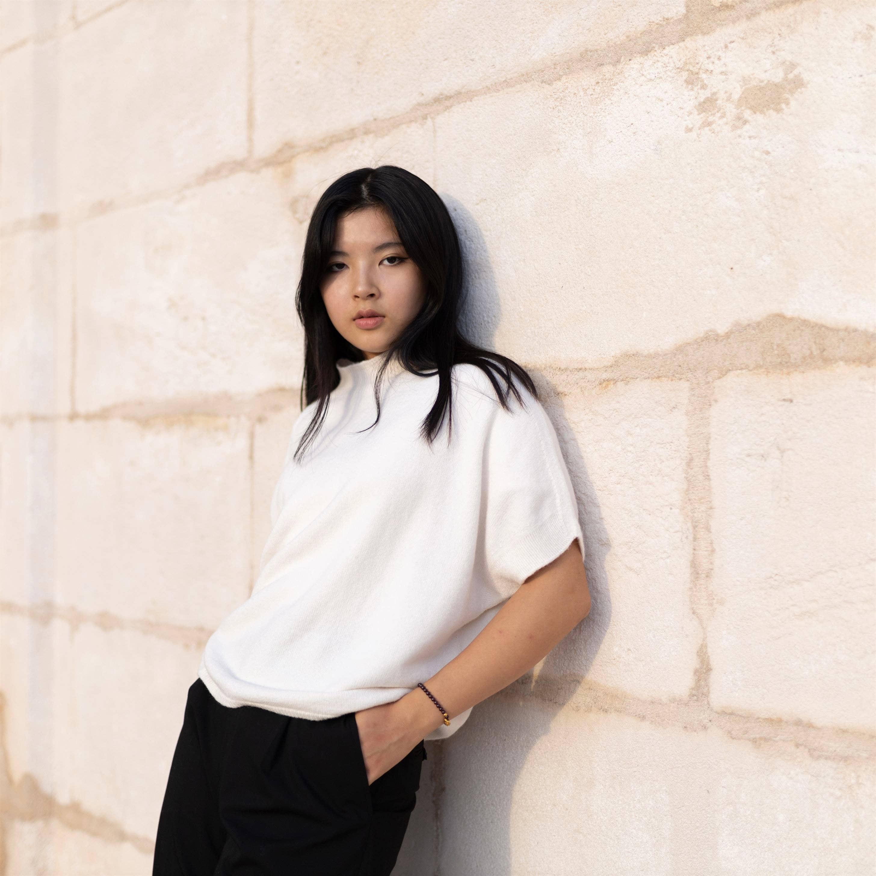 Cecile Wang - Wholesale Knit Sweater - Women's - Sleeveless high-neck top YF5703312