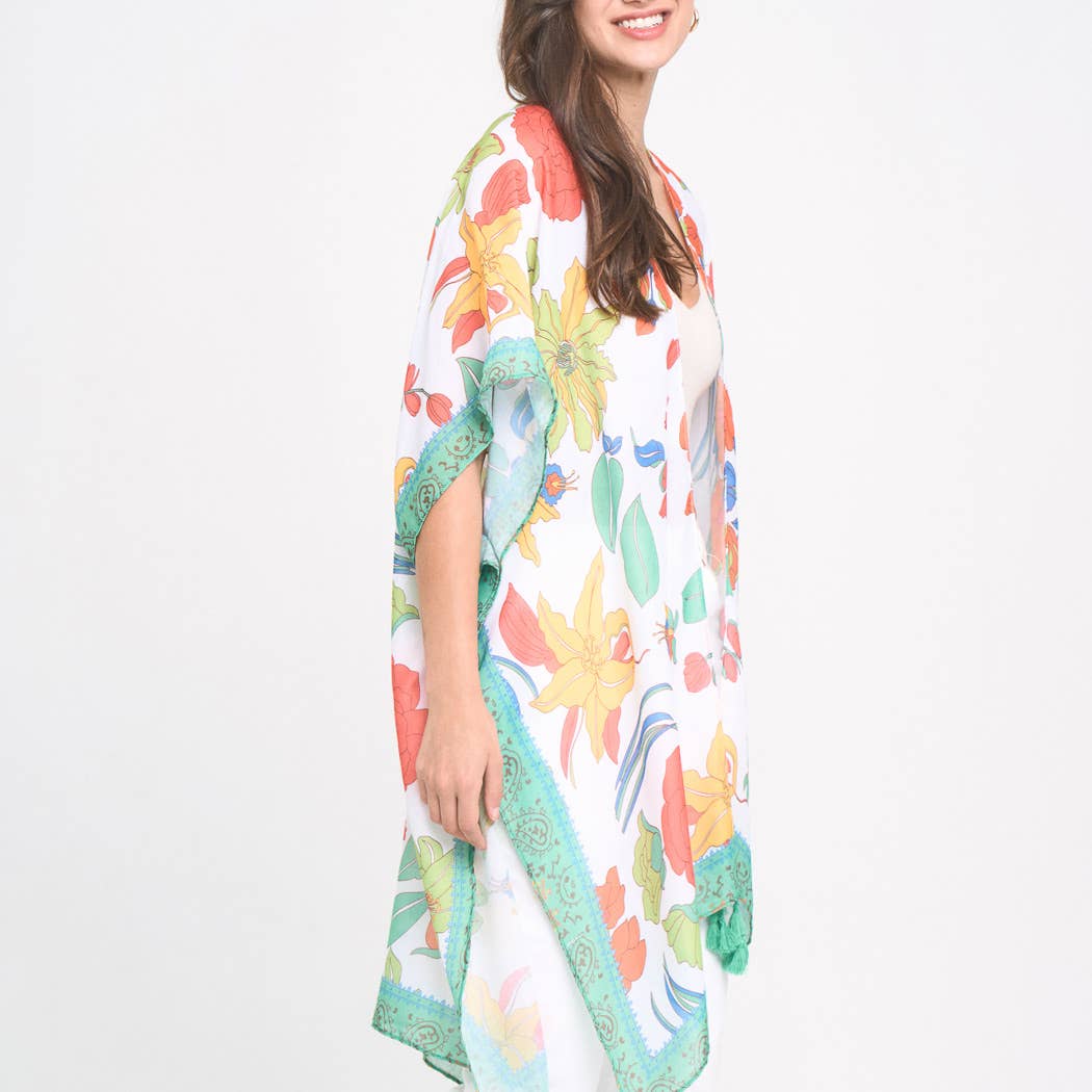 Fashion City - Wholesale Kimono - Women's - Oriental Floral Printed Kimono8