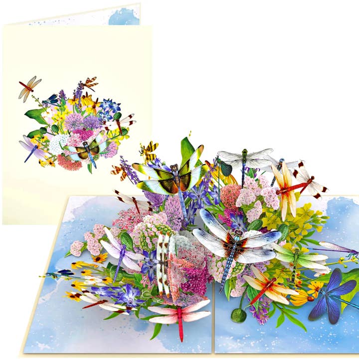 Wonder Paper Art - Wholesale Birthday Card - Dragonflies Pop Up Greeting Card2