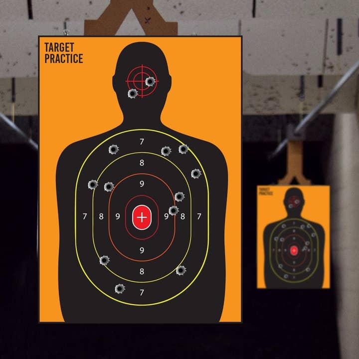 Skjutmålsset för träning på bana – gevär, pistol, airsoftvapen – stora papperssiluetter av människor för utomhusbruk för wholesale av Decords