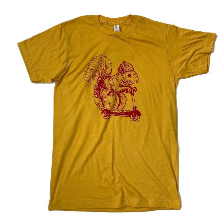 Squirrel on a Bird T-shirt - Ketchup and Mustard for wholesale by badknees
