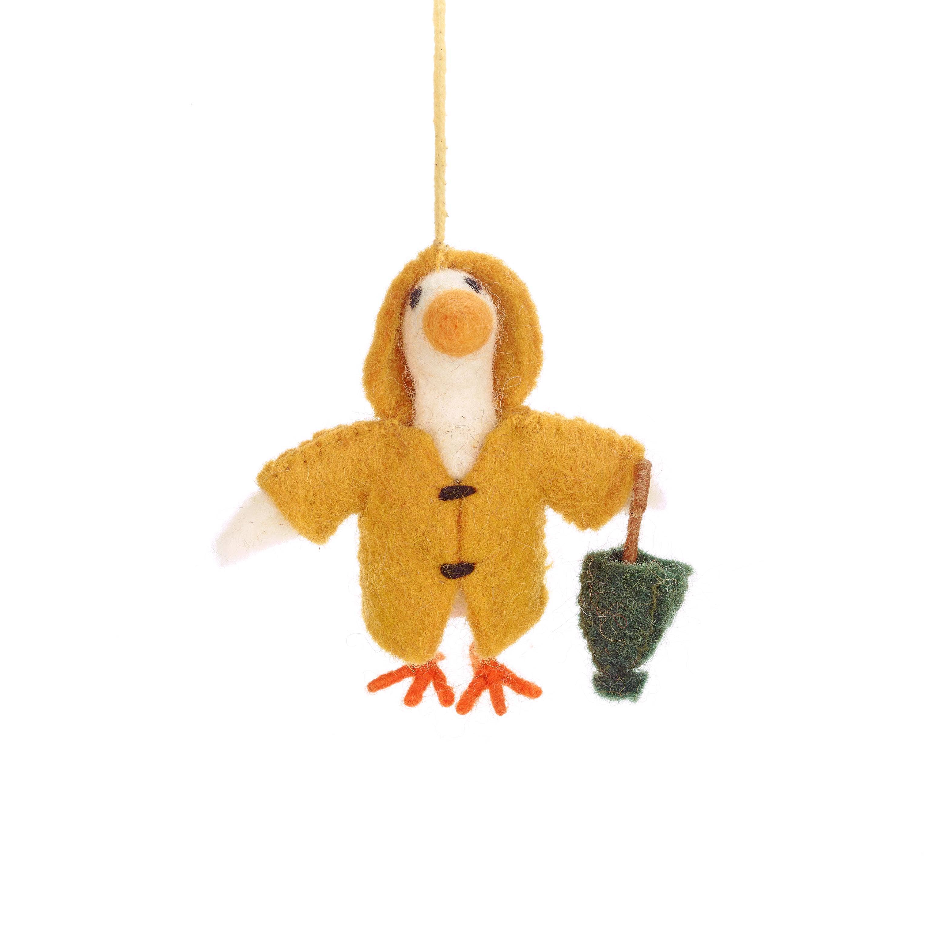 Felt So Good – wholesale Ornament – Handmade Felt Puddles the Goose Hanging Decoration2
