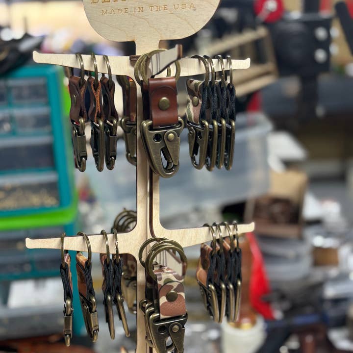 Golden Leather Co. - Wholesale Keychain - Men's - Leather/Camo Clip Keychain3