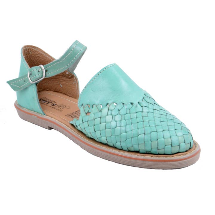 Læder mexicanske sandaler til kvinde mynte Dds-029 for engroshandel hos SHYS
