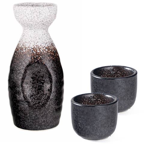 Ensemble de saké, bouteille Tokkuri de 5 fl oz avec deux tasses de 1,5 oz liq (Cop pour la vente par Melange Marche
