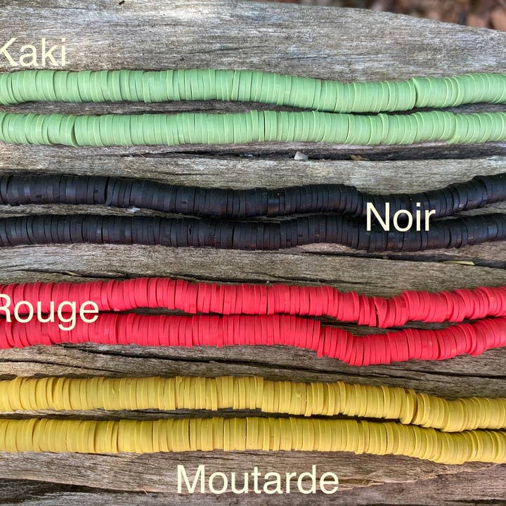 Brugerdefineret Heishi farverige perle armbånd for engroshandel hos Boutique Bohème