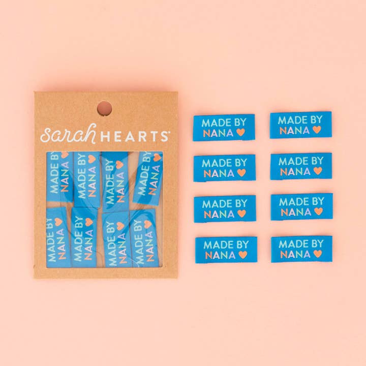 Made by Nana - Sewing Woven Clothing and Quilt Labels for wholesale by Sarah Hearts