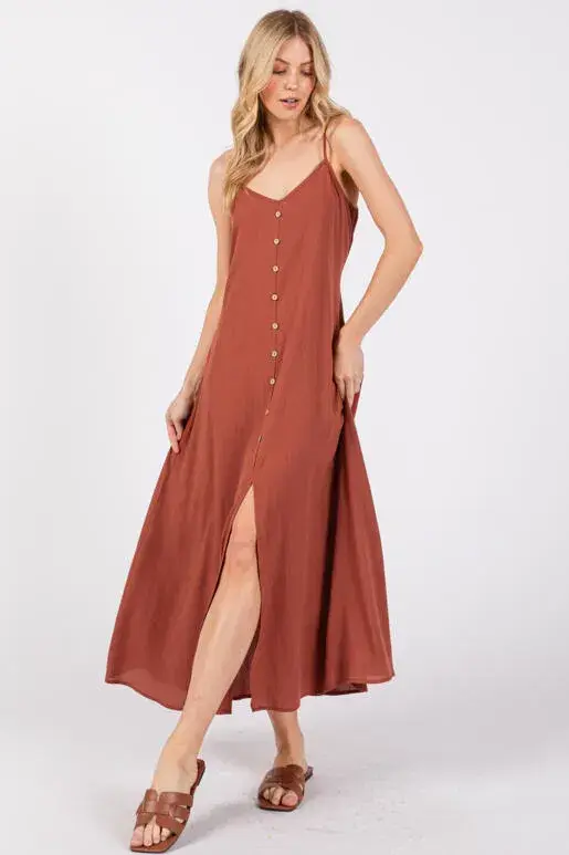 Final Touch - Vente Robe – femme - Robe fluide en mousseline épaisse avec boutons contrastants - ND40209-HV26