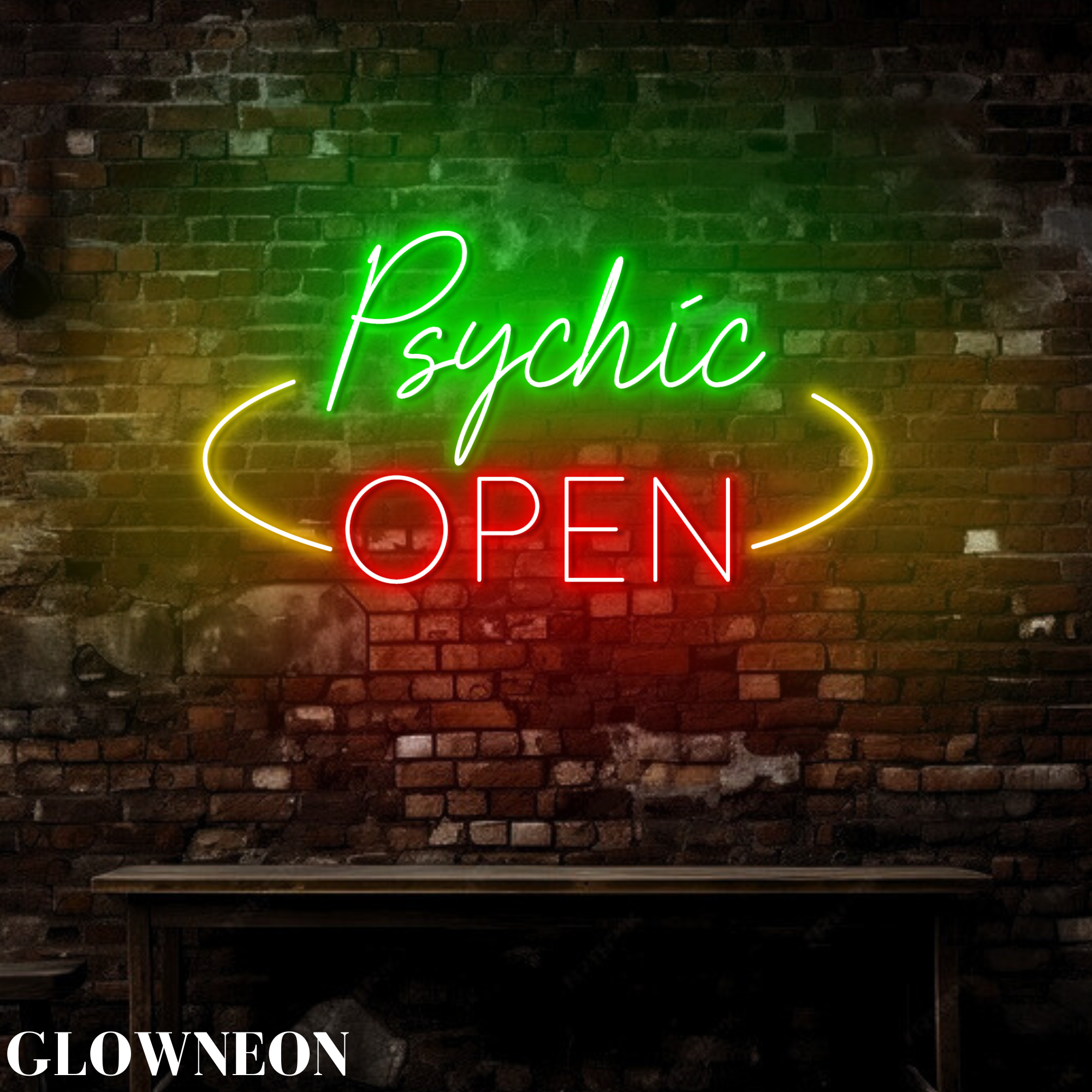 Glow Neon - Wholesale Neon Sign - Psychic Open Wall Art, Psychic Tarot Neon Sign, Psychic Sign3
