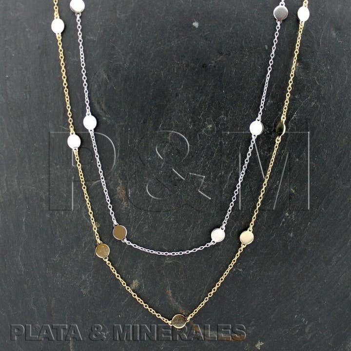 Collana in argento - stemmi - argento placcato oro per la vendita all'ingrosso da parte di Buganto