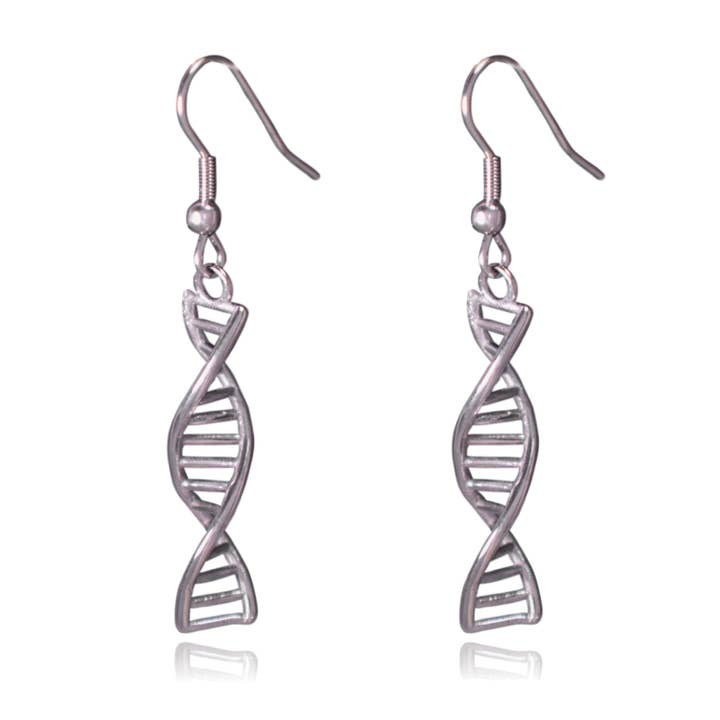 Clayton Jewelry Labs - Wholesale Hangende/ronde oorbellen - DNA Double Helix Science roestvrijstalen bengelen oorbellen