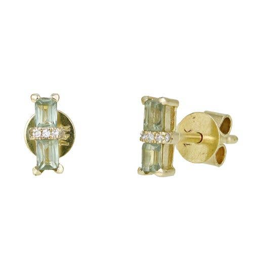 Grøn Safir Øre Studs for engroshandel hos Jewels of Mewar