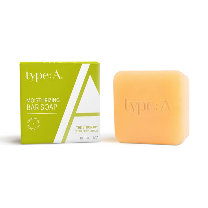 Type:A Probiotic Moisturizing Bar Soap (Crisp Citron) for wholesale by Type:A Brands