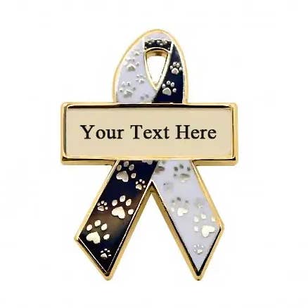 Personalized Animal Paw Prints Awareness Engraved Pins for wholesale by Personalized Cause