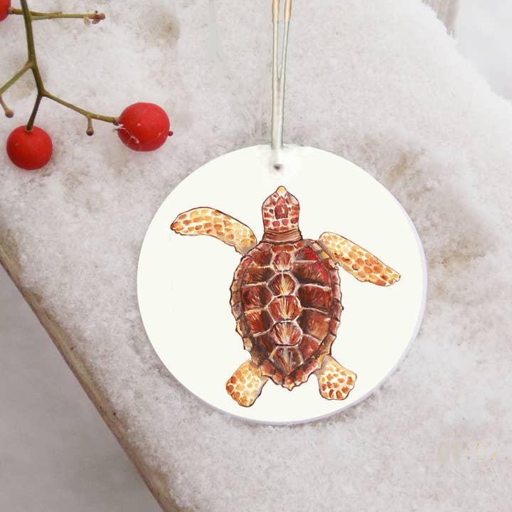 Faith and Franklin - Wholesale Ornament - Sea turtle ornament, beach souvenir, Christmas decoration