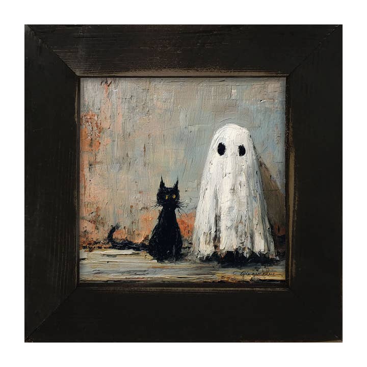 ginger blue - Wholesale Art Print - Black Cat and Ghost3