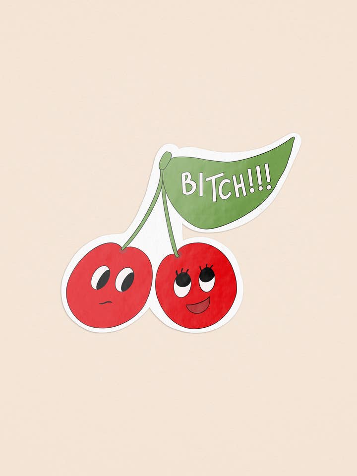 Autocollant Cerises de Garce pour la vente par One & Only Paper