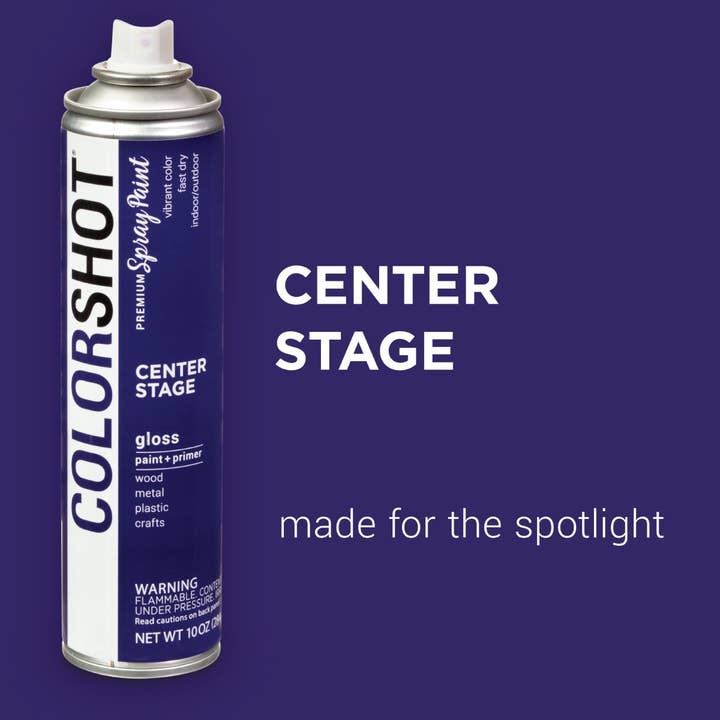 Ilovetocreate - Wholesale Paint Set - COLORSHOT Gloss Spray Paint Center Stage (Purple) 10 oz.1