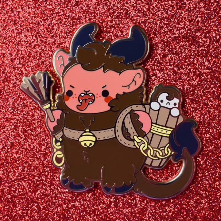 Bright Bat Design - Wholesale Lapel Pin/Button - Krampus Enamel Lapel Pin0
