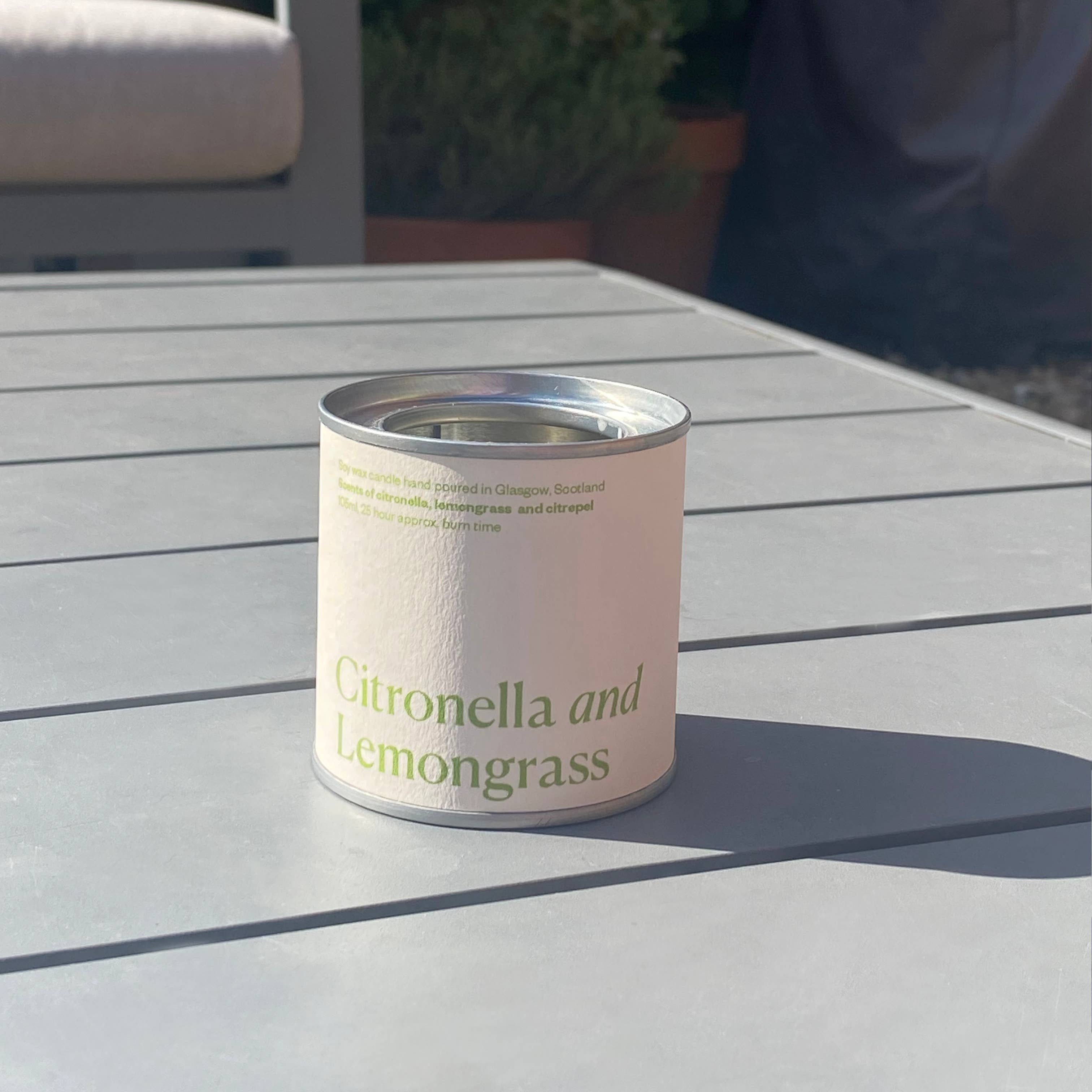 Lovat Press - Wholesale Travel Candles - Citronella and Lemongrass soy wax candle tin1