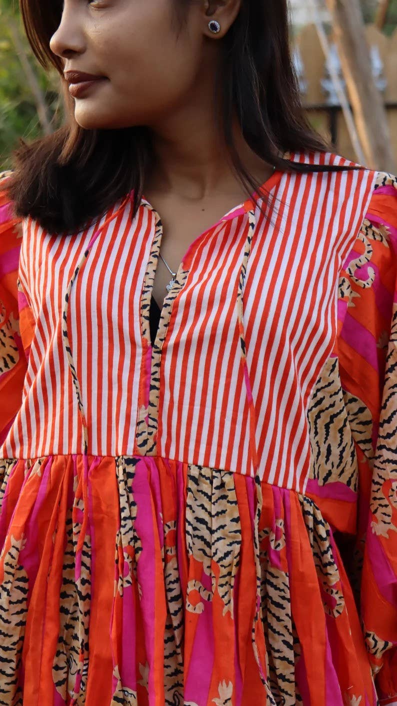 GYPSY STUDIO - Wholesale Dress - Women's - Organic Cotton Midi Dress Party Wear Girl's Dress Long Dress1